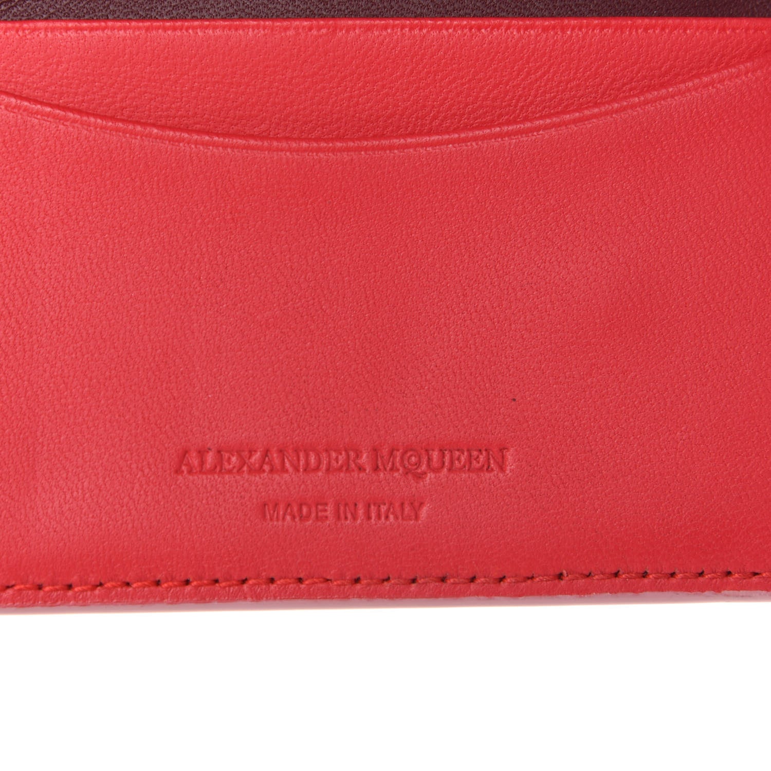 Alexander McQueen Calfskin Croc Embossed Skull Pocket Organizer Pink 6 of 8