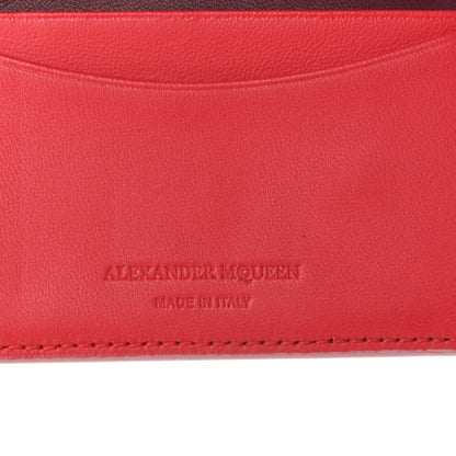 Alexander McQueen Calfskin Croc Embossed Skull Pocket Organizer Pink 6 of 8