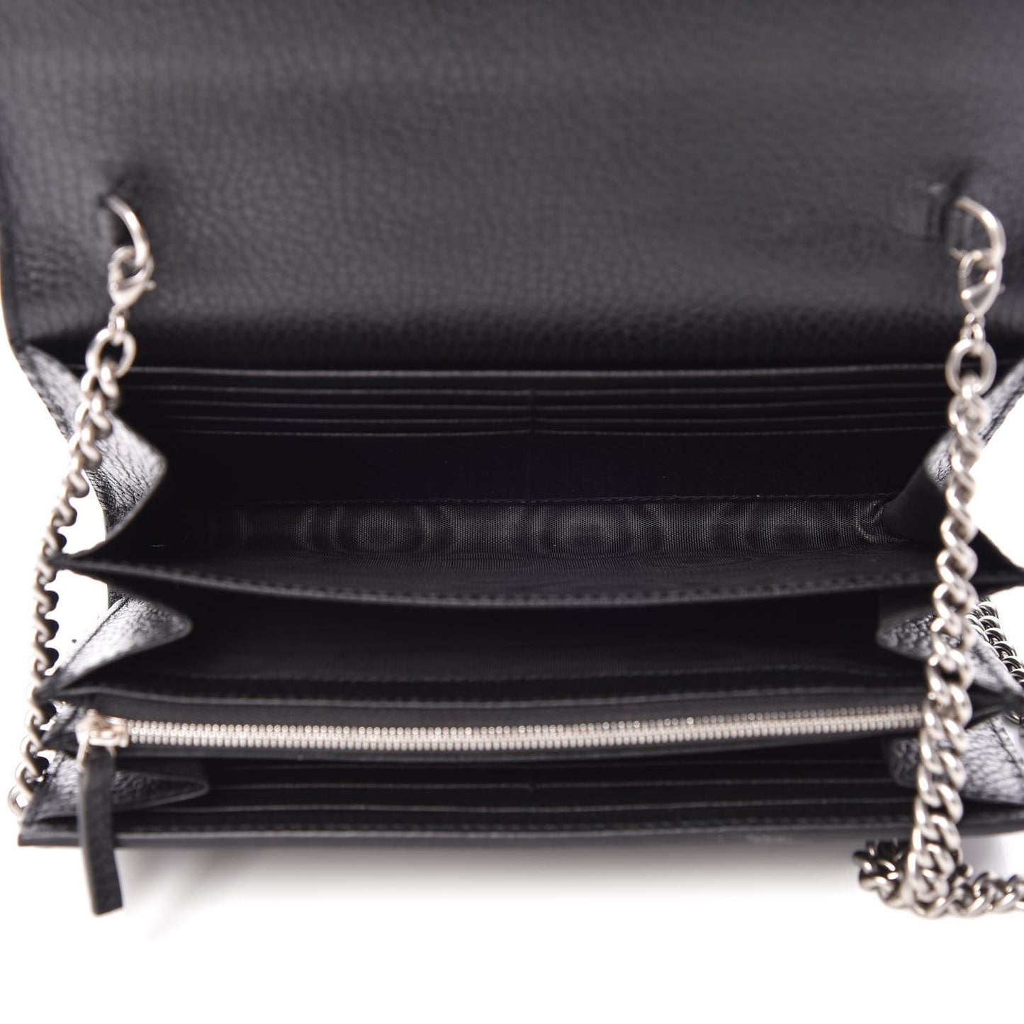 Calfskin Mini Dionysus Chain Wallet Black
