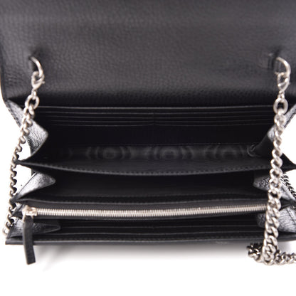 Gucci Calfskin Mini Dionysus Chain Wallet Black 5 of 8