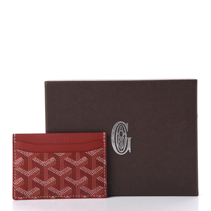 Goyard Goyardine Saint Sulpice Card Holder Red 7 of 7