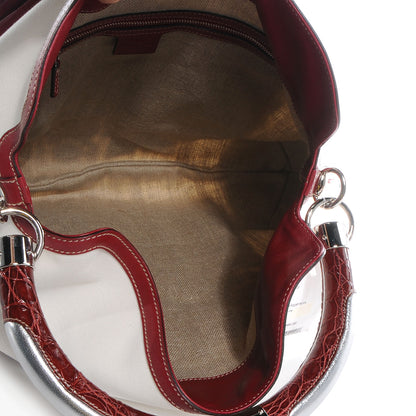 Gucci Canvas Embroidered Large Indy Hobo 5 of 7