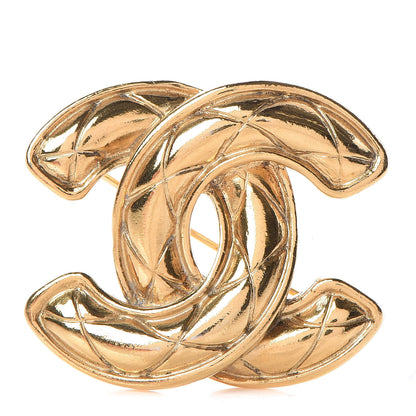 Chanel Quilted CC Brooch Gold 1 of 5