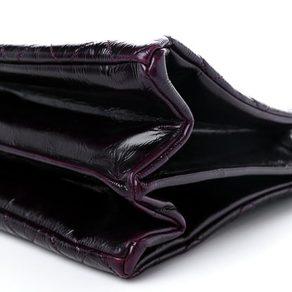 Chanel Distressed Patent Quilted Shopping Tote Purple 9 of 17