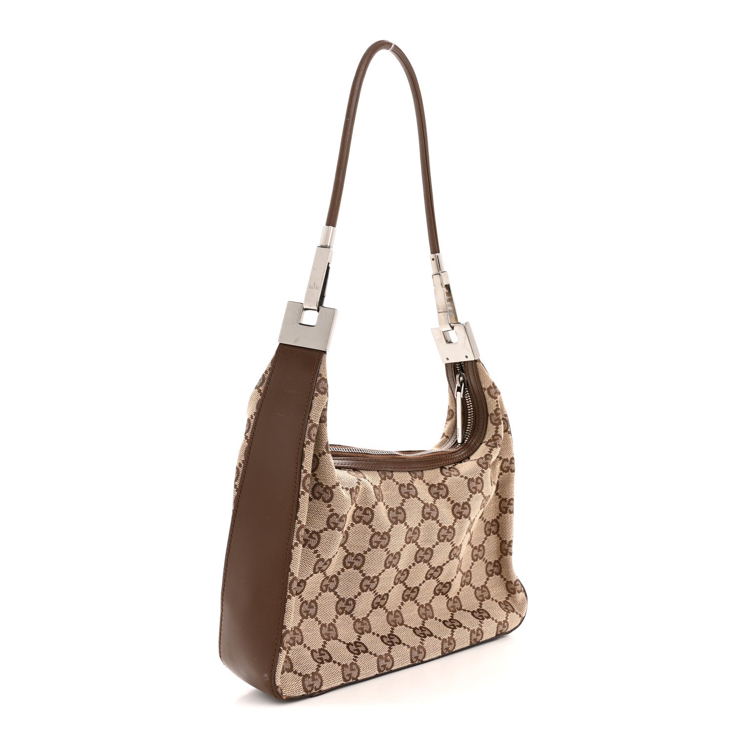Gucci Monogram GG Small Clasp Hobo Brown 3 of 10