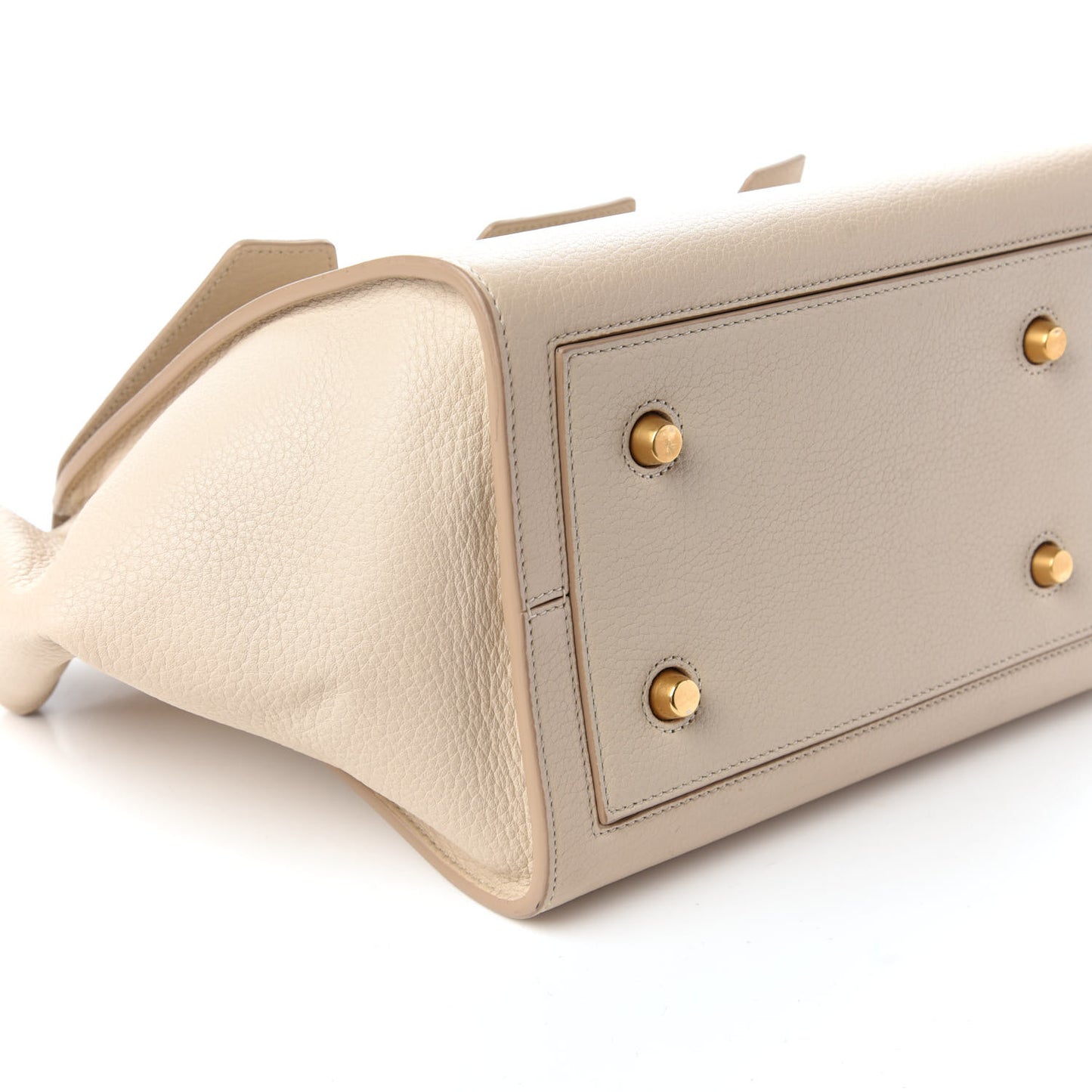 Crisped Calfskin Mini Tie Knot Tote Chalk