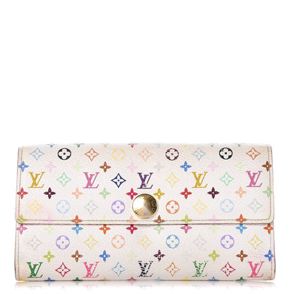 Louis Vuitton Monogram Multicolor Sarah Wallet White Litchi 1 of 24
