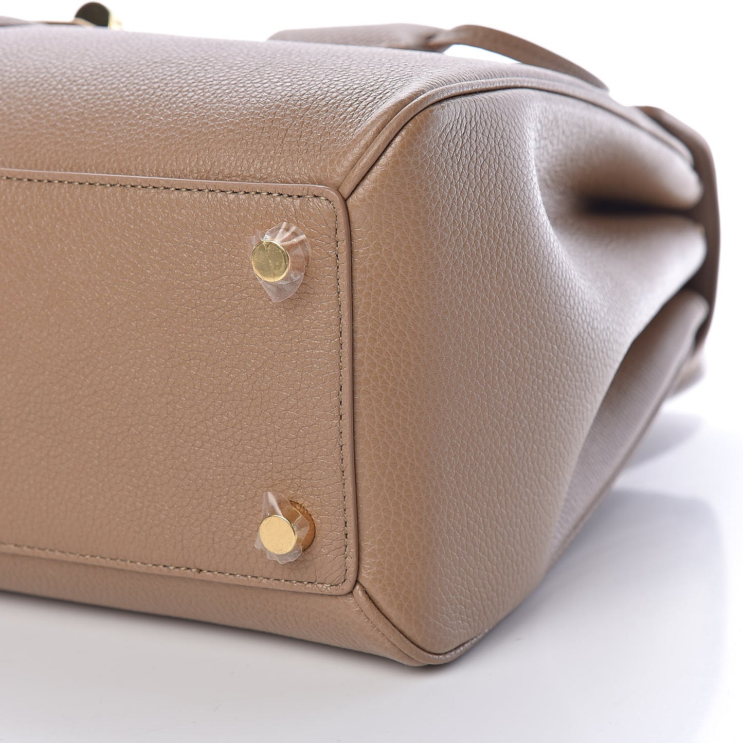 Grained Calfskin Classique 16 Top Handle Bag Beige