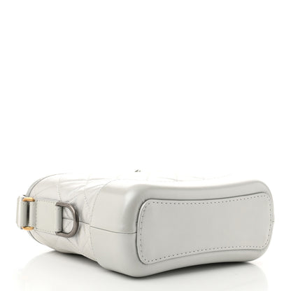 Chanel Metallic Aged Calfskin Quilted Small Gabrielle Hobo Light Silver 4 of 11
