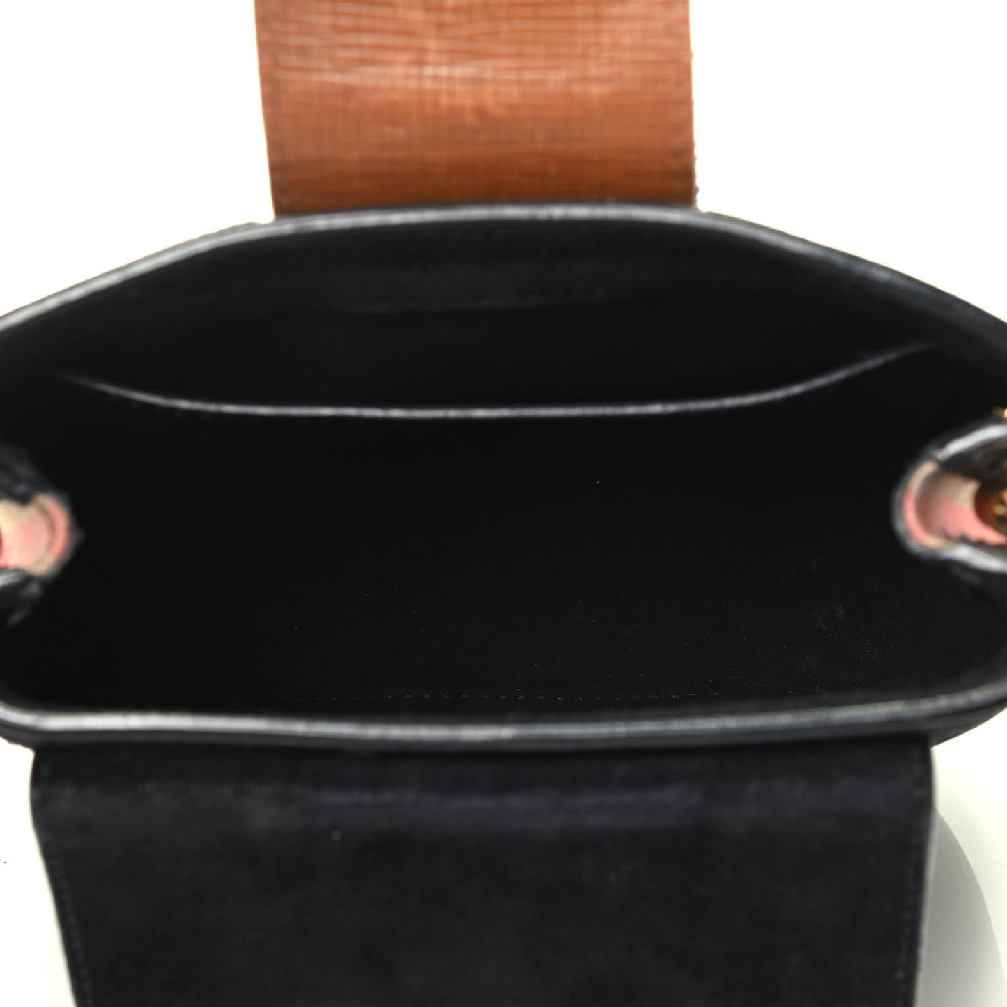Suede Small Square Buckle Belt Bag Black
