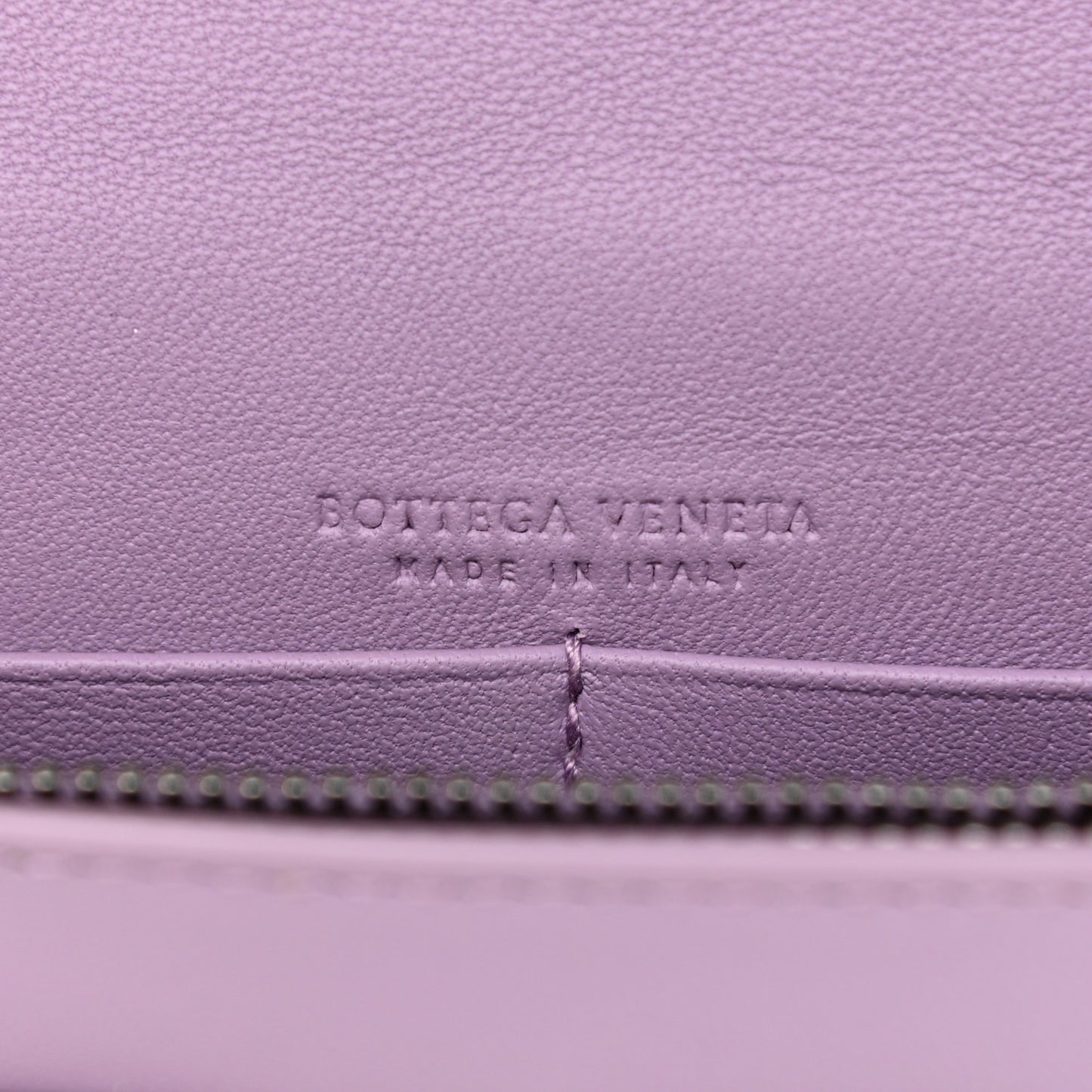 Velvet Ayers Intrecciato Butterfly Chain Wallet Lilac