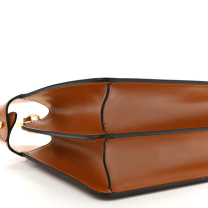 Fendi Vitello King Luxor Shiny Nappa Medium Peekaboo I SEE U East West Satchel Brandy Light Rose 8 of 10