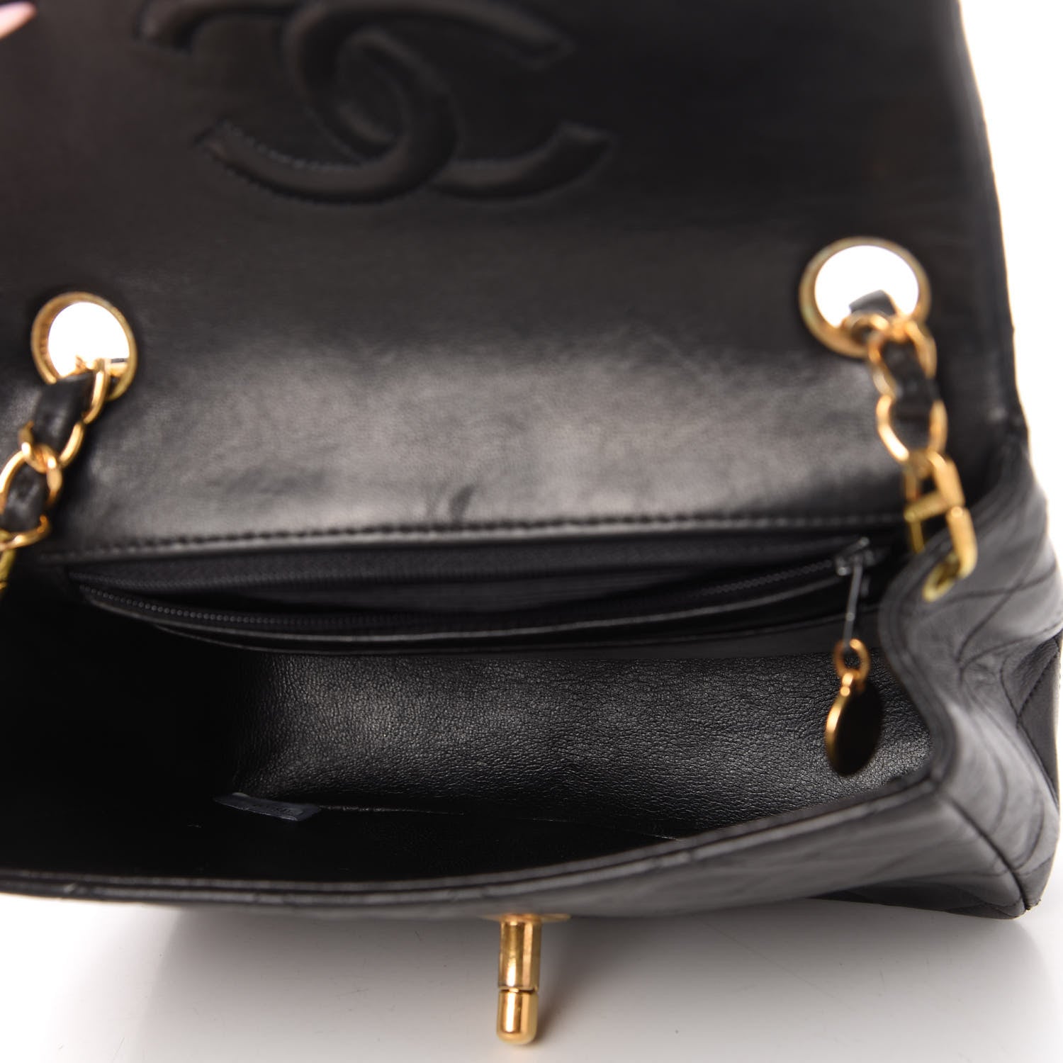 Chanel Lambskin Quilted Mini Square Flap Black 5 of 11