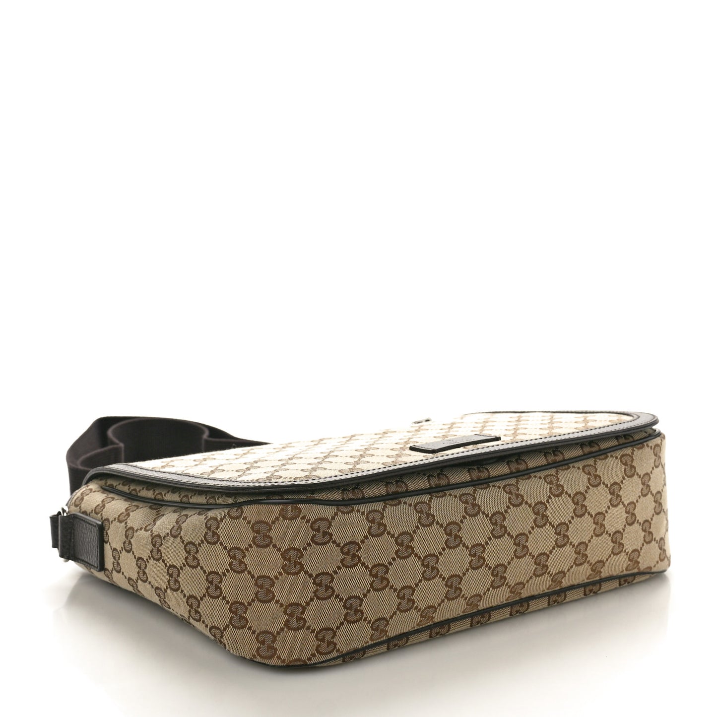 Monogram Large Flap Messenger Bag Beige Dark Brown