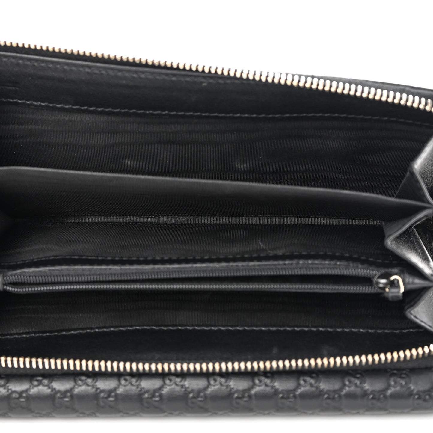 Soft Microguccissima Continental Zip Wallet Black