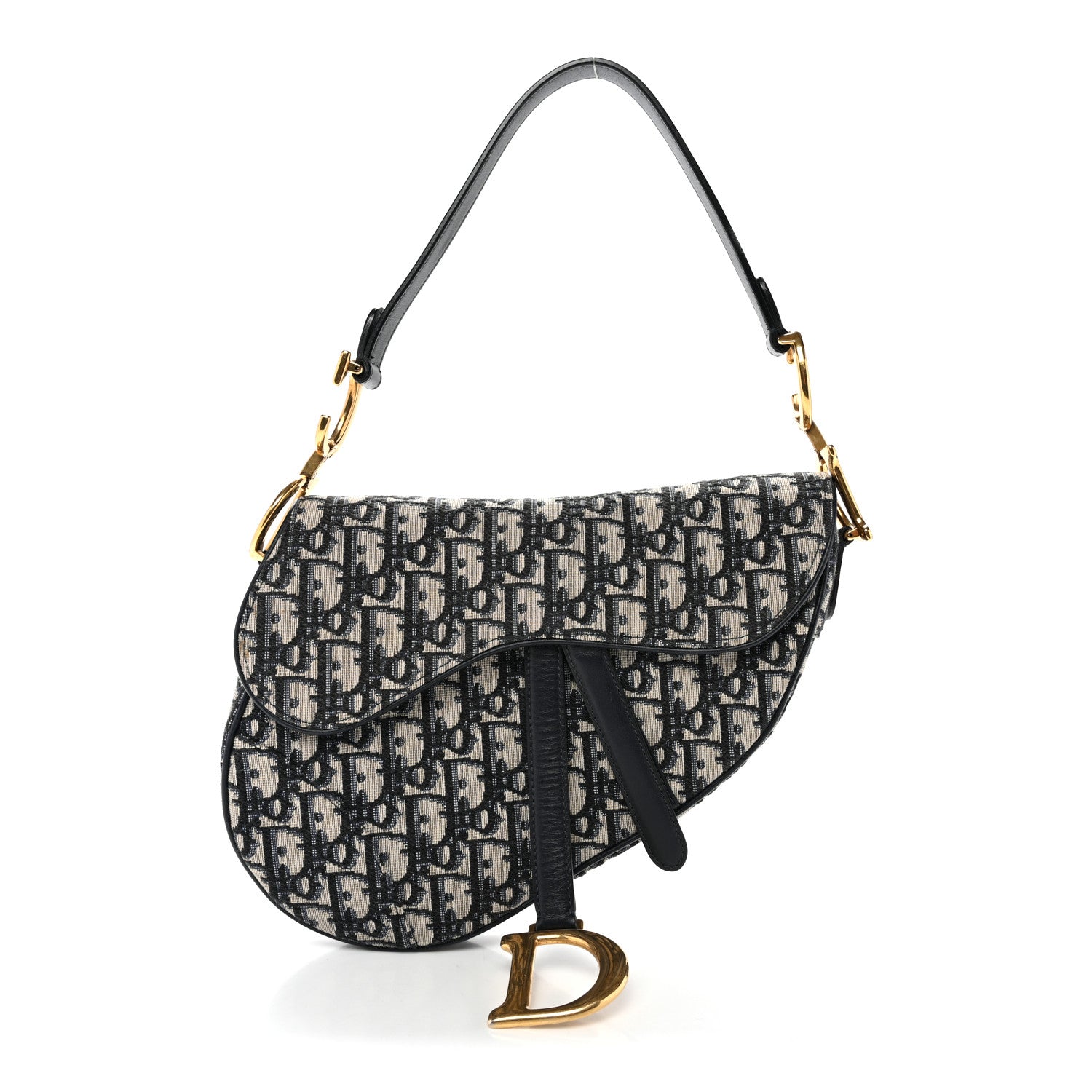 Christian Dior Oblique Saddle Bag Blue 1 of 10