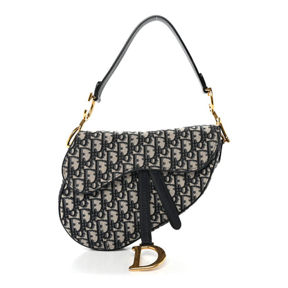 Christian Dior Oblique Saddle Bag Blue 1 of 10