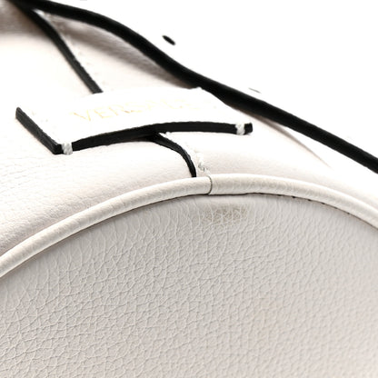Versace Grained Calfskin La Medusa Drawstring Bucket Bag Optical White 11 of 11