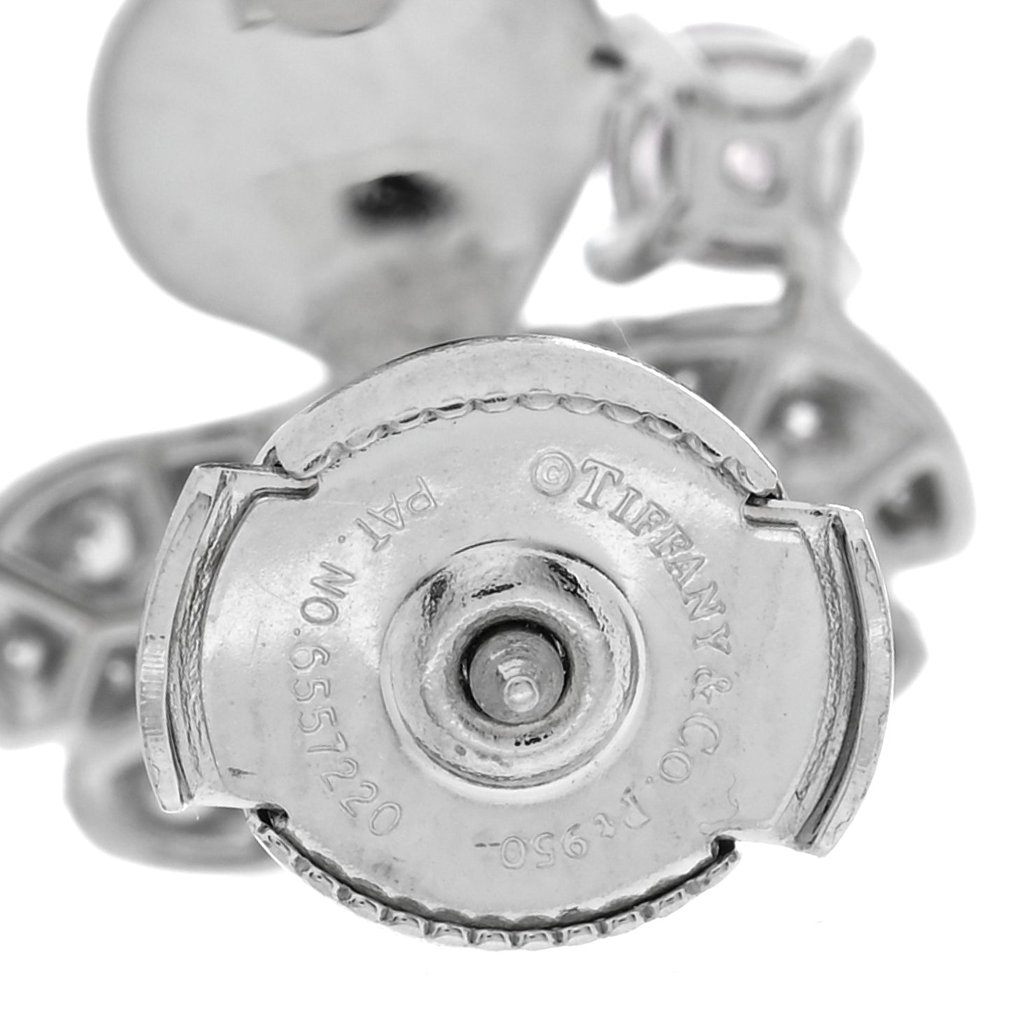 Platinum Diamond Pink Tourmaline Paper Flowers Earrings