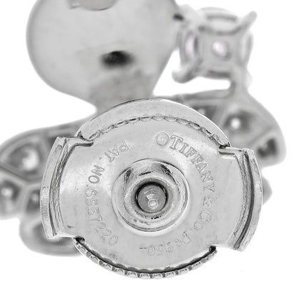 Tiffany Platinum Diamond Pink Tourmaline Paper Flowers Earrings 4 of 4