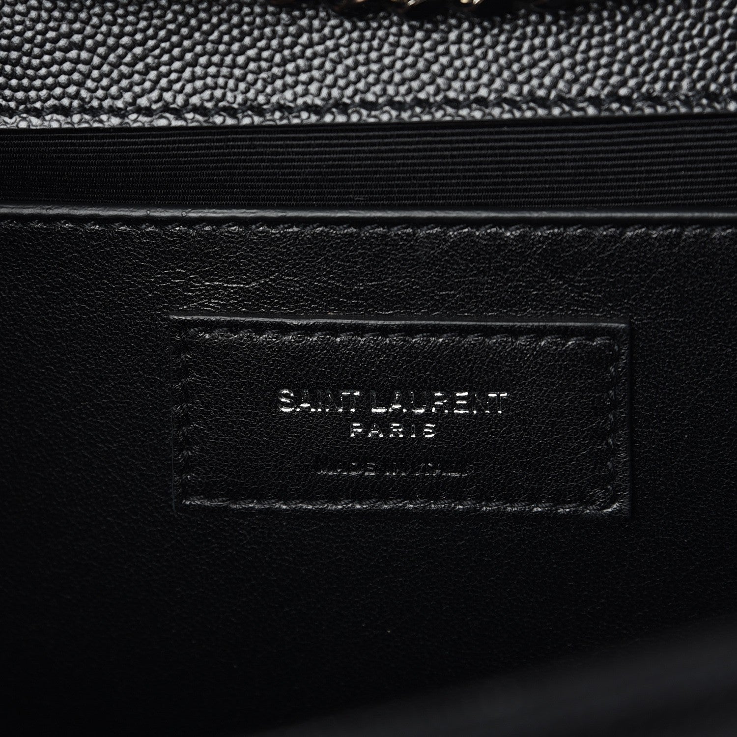 Saint Laurent Grain De Poudre Large Classic Monogram Kate Satchel Black 6 of 7