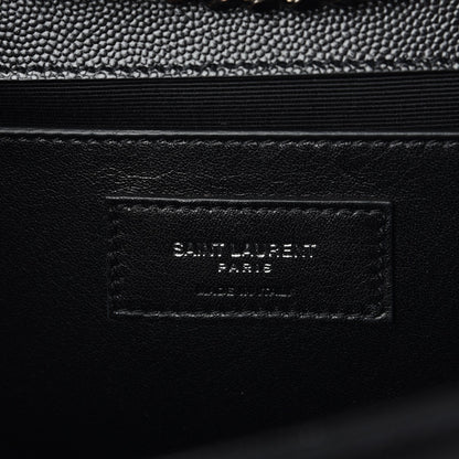 Saint Laurent Grain De Poudre Large Classic Monogram Kate Satchel Black 6 of 7