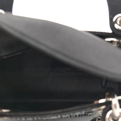 Christian Dior Satin Crystal Cannage Mini Lady Dior Black 4 of 9