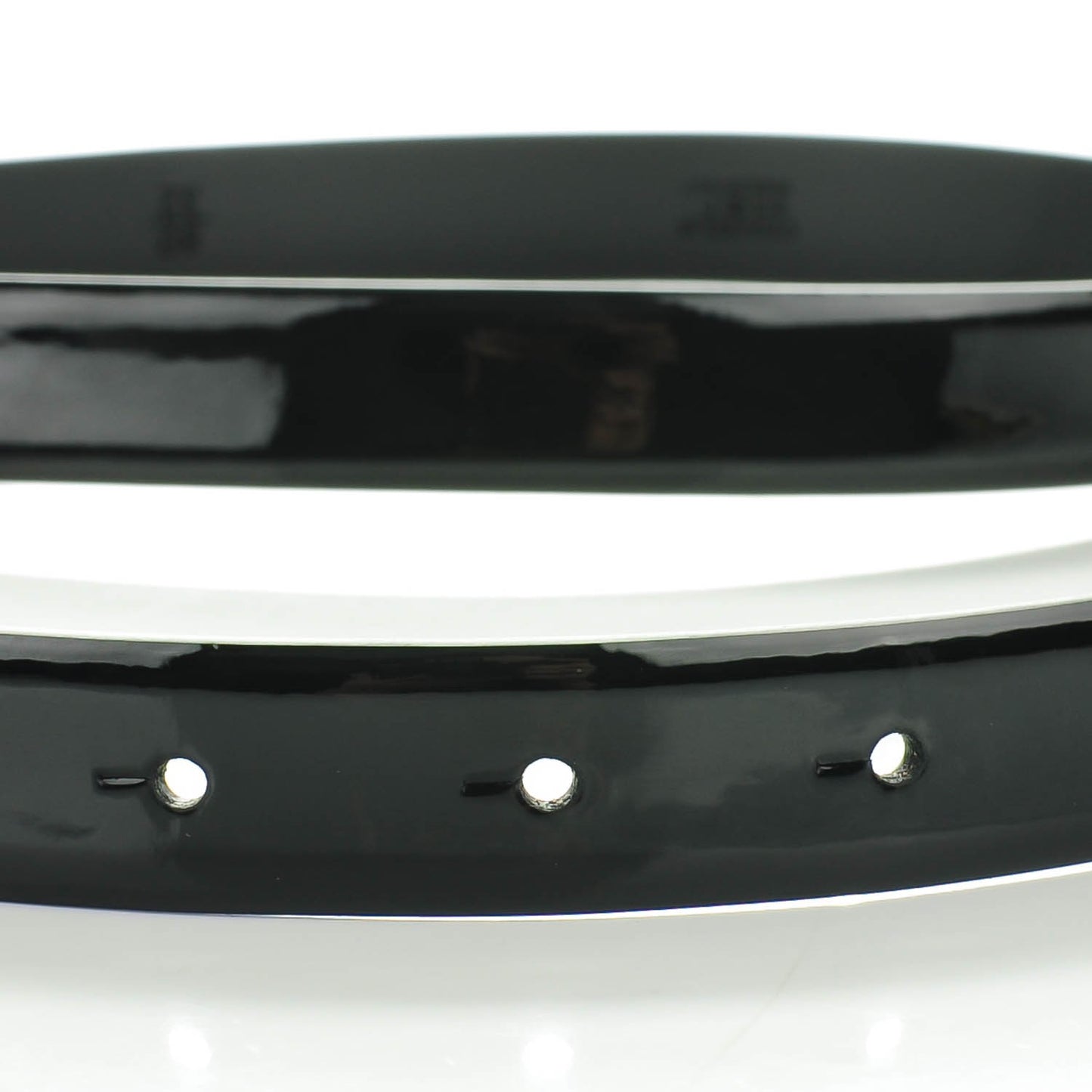 Patent CC Logo Skinny Belt 80 32 Black