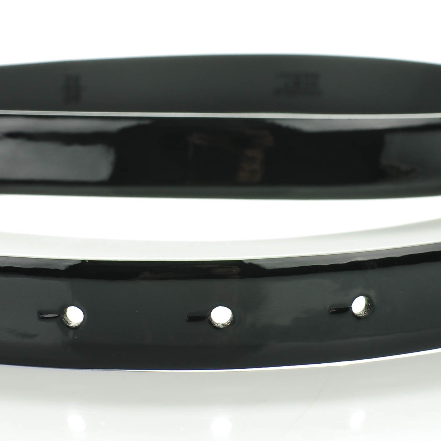 Chanel Patent CC Logo Skinny Belt 80 32 Black 4 of 8