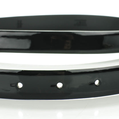 Chanel Patent CC Logo Skinny Belt 80 32 Black 4 of 8