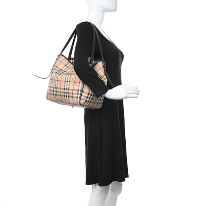 Burberry Haymarket Check Small Canterbury Tote Chocolate 2 of 11