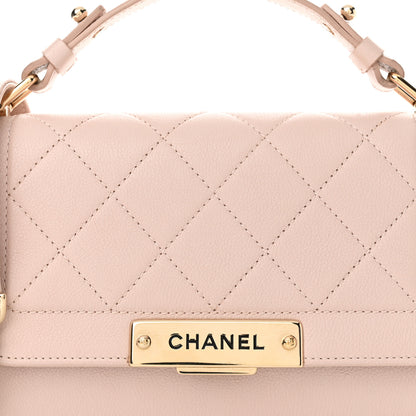 Chanel Grained Calfskin Quilted Small Label Click Flap Bag Pink 8 of 12
