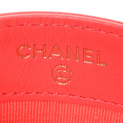 Chanel Lambskin Quilted Chanel 19 Card Holder Coral 6 of 9