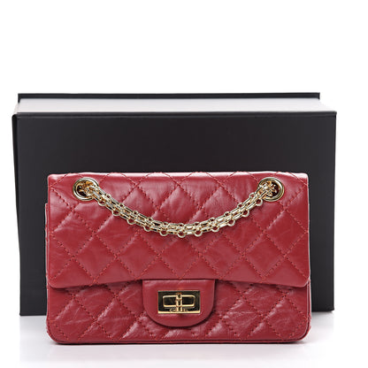Chanel Aged Calfskin Quilted 2.55 Reissue Mini Flap Red 11 of 11
