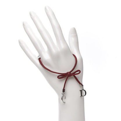 Christian Dior Calfskin CD Logo Bracelet Red 2 of 3