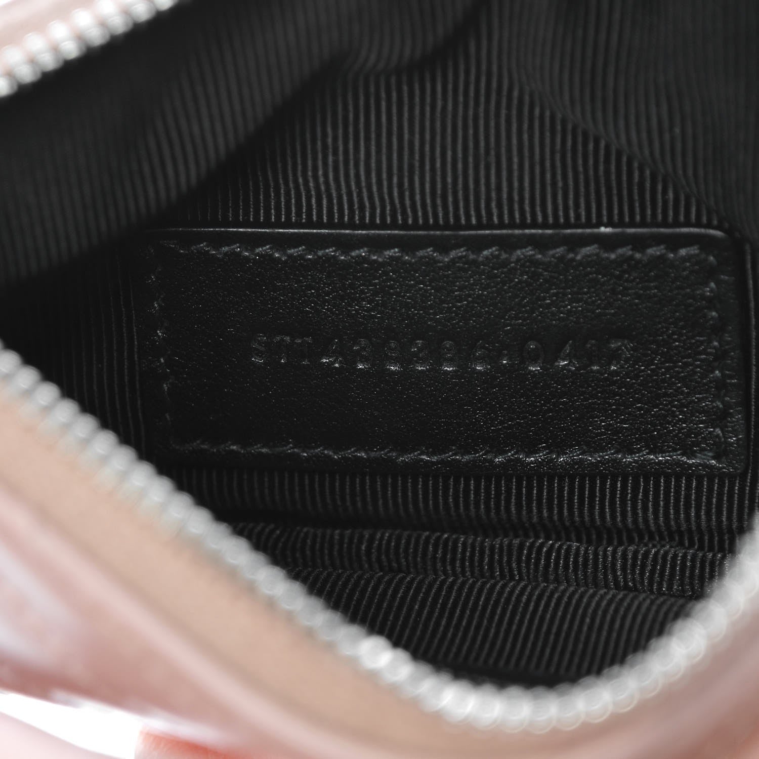 Saint Laurent Calfskin Matelasse Monogram Key Pouch Pale Pink 7 of 8