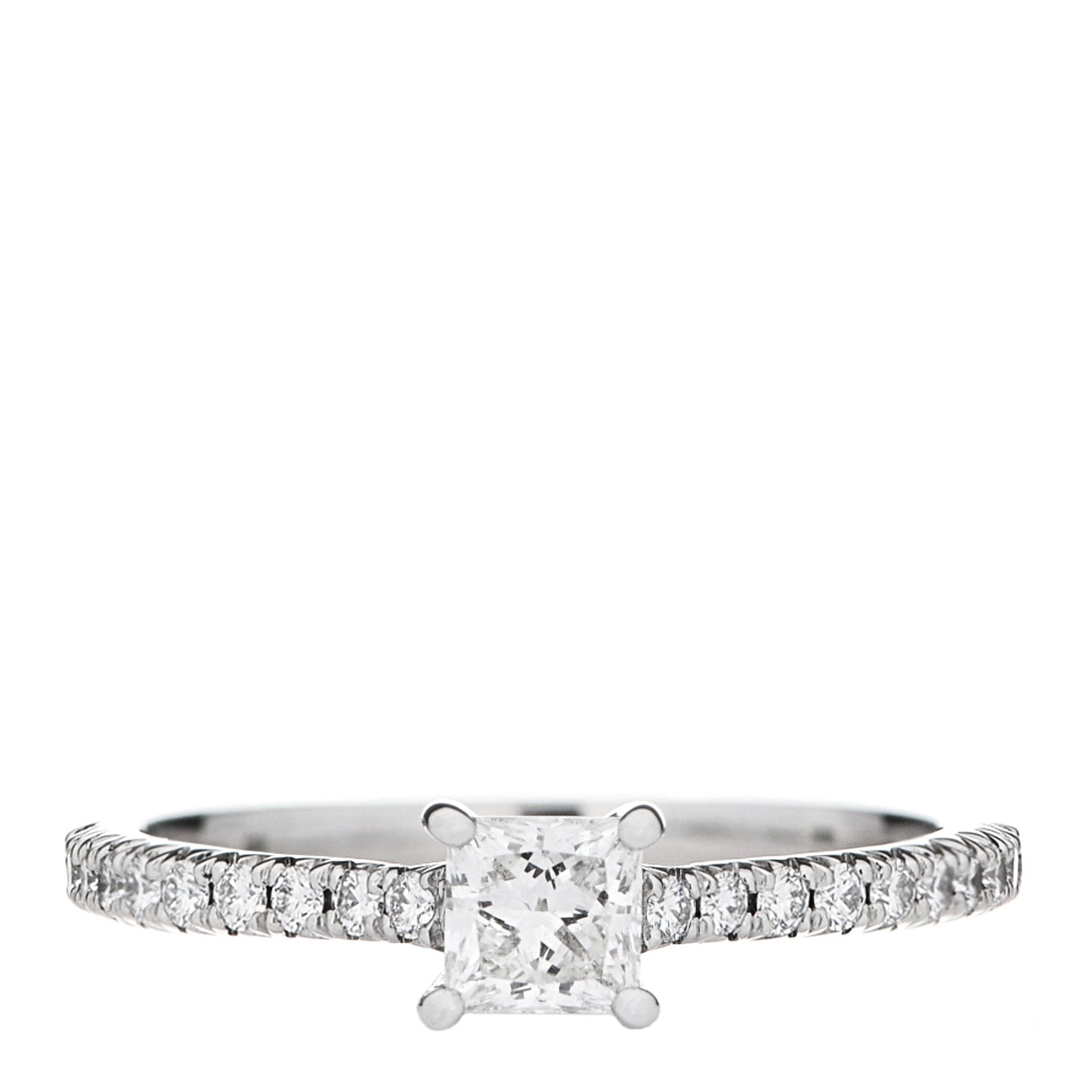 Platinum Diamond .34ct Novo Princess Cut Engagement Ring 50 5.25
