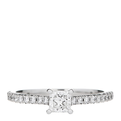 Tiffany Platinum Diamond .34ct Novo Princess Cut Engagement Ring 50 5.25 1 of 6