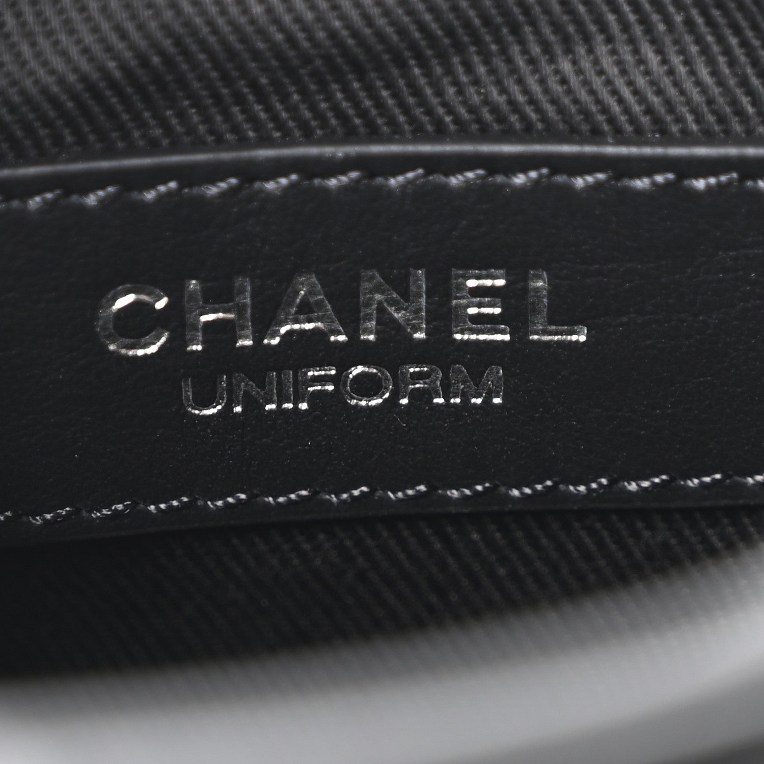 Chanel Lambskin Quilted Uniform Crossbody Bag Black 5 of 9
