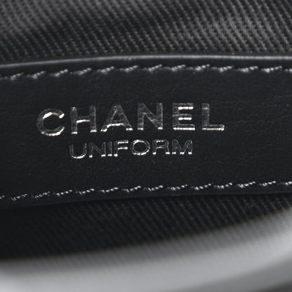 Chanel Lambskin Quilted Uniform Crossbody Bag Black 5 of 9