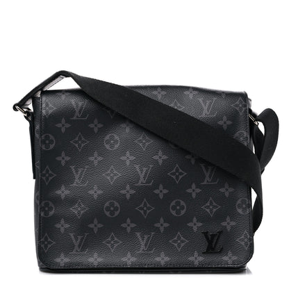 Louis Vuitton Monogram Eclipse District PM NM Black 1 of 11