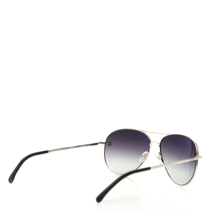 Chanel CC Aviator Sunglasses 4189TQ Black 4 of 7