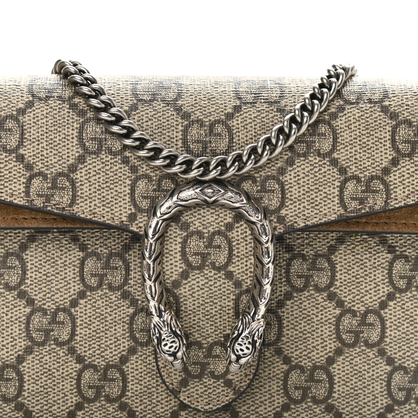 GG Supreme Monogram Super Mini Dionysus Shoulder Bag Taupe