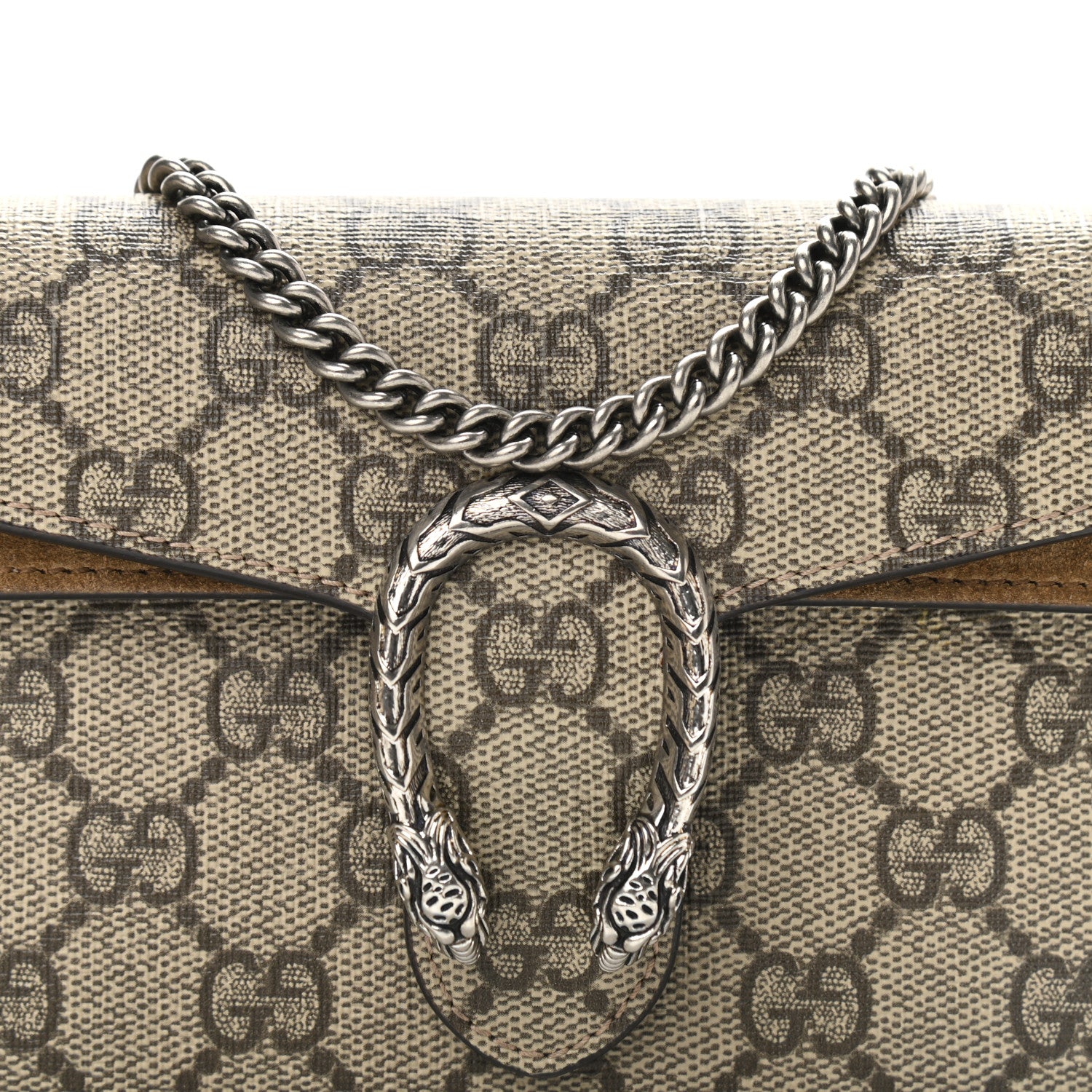 Gucci GG Supreme Monogram Super Mini Dionysus Shoulder Bag Taupe 7 of 11
