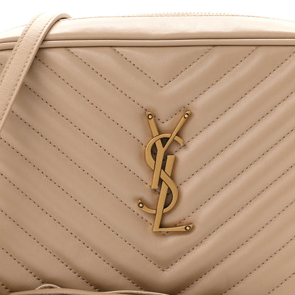 Saint Laurent Calfskin Matelasse Monogram Lou Camera Bag Dark Beige 8 of 11