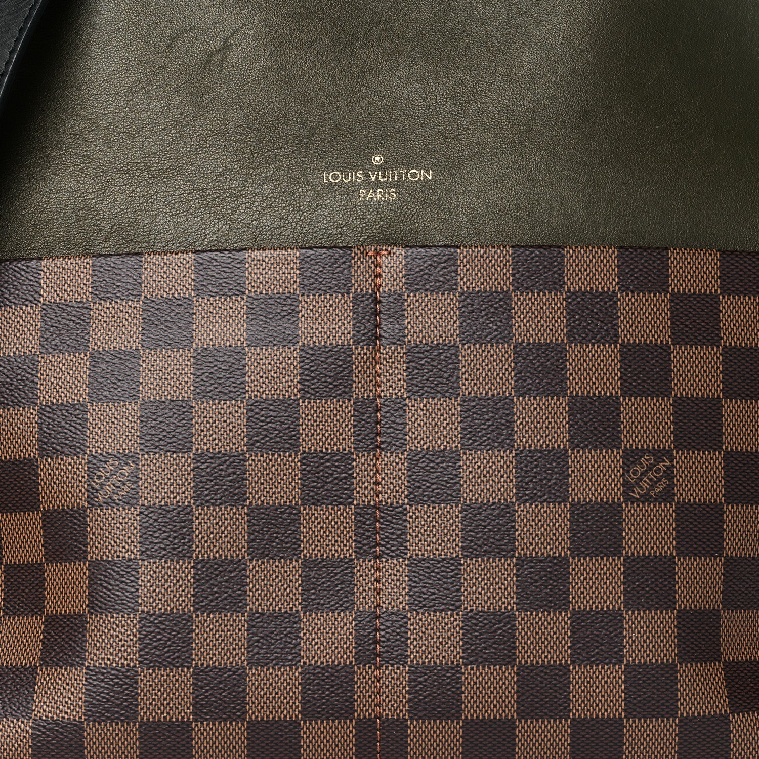 Louis Vuitton Damier Ebene Calfskin Maida Khaki 7 of 9