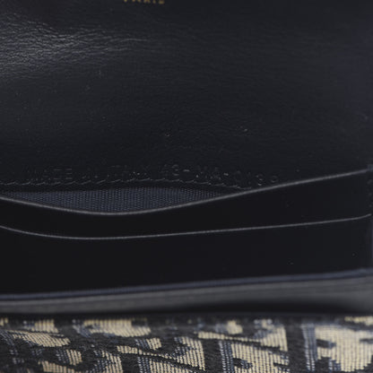 Christian Dior Oblique Saddle Card Holder Blue 7 of 8