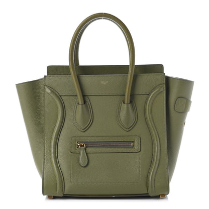 Celine Drummed Calfskin Micro Luggage Light Khaki 1 of 11