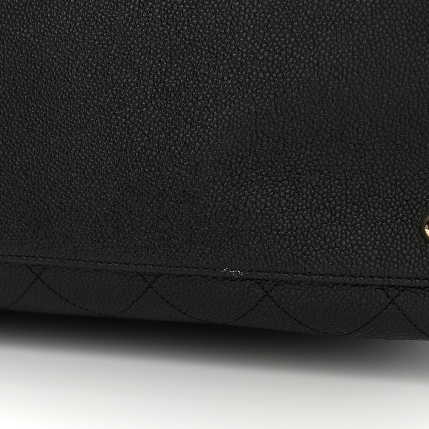 Crumpled Grained Calfskin Zip and Carry Shopping Tote Black