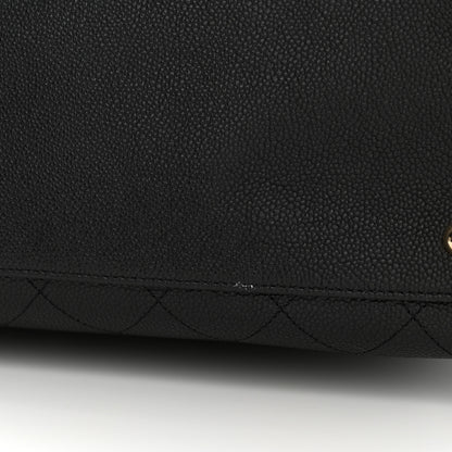 Chanel Crumpled Grained Calfskin Zip and Carry Shopping Tote Black 11 of 11